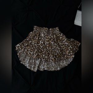 Aerie Cheetah print Skirt layered no shorts